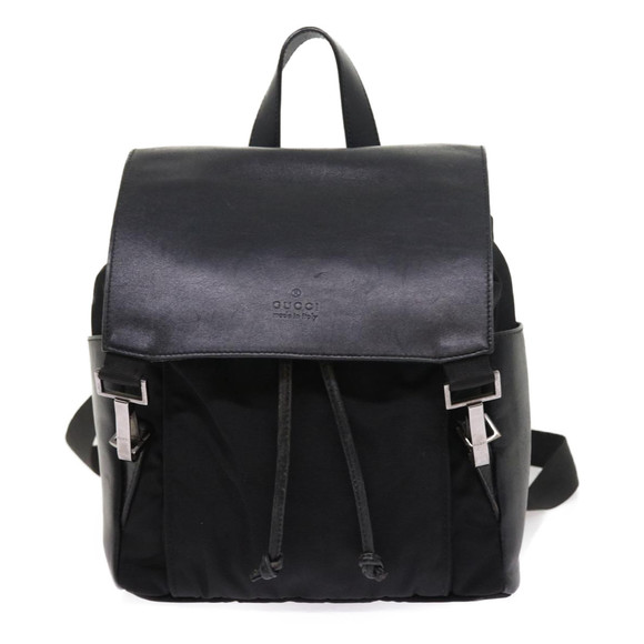 GUCCI Backpack Nylon Canvas Black 003 0233 2123 Auth bs8250 - Picture 13 of 16